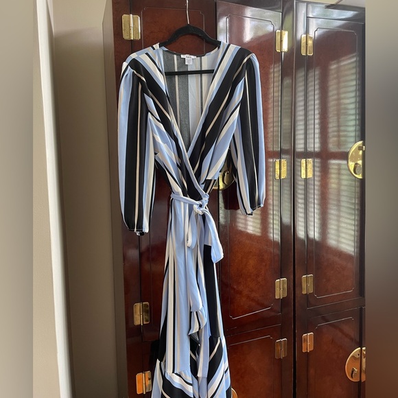 Bar III Striped Wrap Maxi Dress - Size XXL - Picture 4 of 4